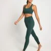 The Frankie Leggings Set - Deep Green -The Sports Edit Store Lilybod FRANKIE Cloud Core Sports Bra SC 22 DG Deep Green 0012