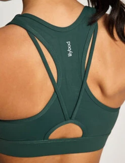 Frankie Cloud-Core Sports Bra - Deep Green -The Sports Edit Store Lilybod FRANKIE Cloud Core Sports Bra SC 22 DG Deep Green 0035 1
