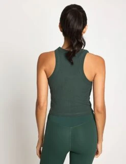 Harmony Ribbed Tank - Deep Green 7 Harmony Ribbed Tank - Deep Green -The Sports Edit Store Lilybod HARMONY Ribbed Tank LT44 DG Deep Green 0016