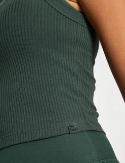 Harmony Ribbed Tank - Deep Green 8 Harmony Ribbed Tank - Deep Green -The Sports Edit Store Lilybod HARMONY Ribbed Tank LT44 DG Deep Green 0023