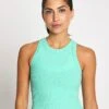 Harmony Ribbed Tank - Teal -The Sports Edit Store Lilybod HARMONY Ribbed Tank LT44 TL Teal 0004
