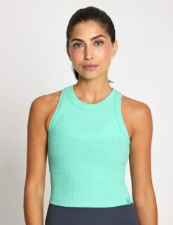 Harmony Ribbed Tank - Teal