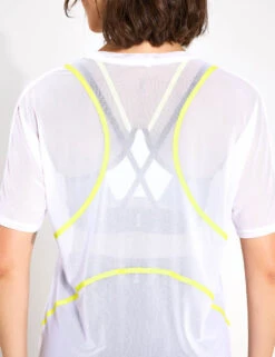 Heidi Sports Tee - White/Lime -The Sports Edit Store Lilybod Heidi sports tee LT96 WLM White Lime 0021