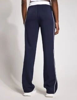 The Rihanna Set - Navy Blue/White Piping -The Sports Edit Store Lilybod KIRSTEN Wide Leg Pant Navy Blue white piping LL178 NB 0003