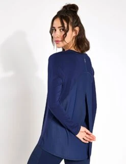 Kendall Long Sleeve Top - Navy -The Sports Edit Store Lilybod Kendall Longsleeve LT88 NB Navy 0018