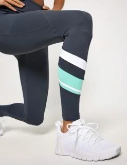 Limitless Legging - Charcoal/Teal -The Sports Edit Store Lilybod LIMITLESS Legging LL139 CHT Charcoal Teal 0005