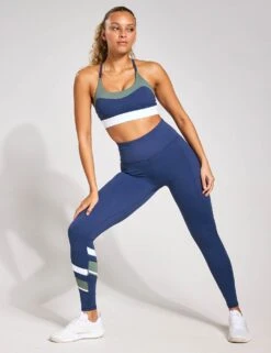 Limitless Legging - Navy-Green-White -The Sports Edit Store Lilybod Limitless legging LL139 NCR Navy Green White 0002