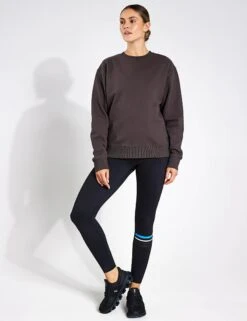 Millie Sweater - Coal Grey -The Sports Edit Store Lilybod Millie Classic Fleece Crew LT67 CLG Coal Grey 0007
