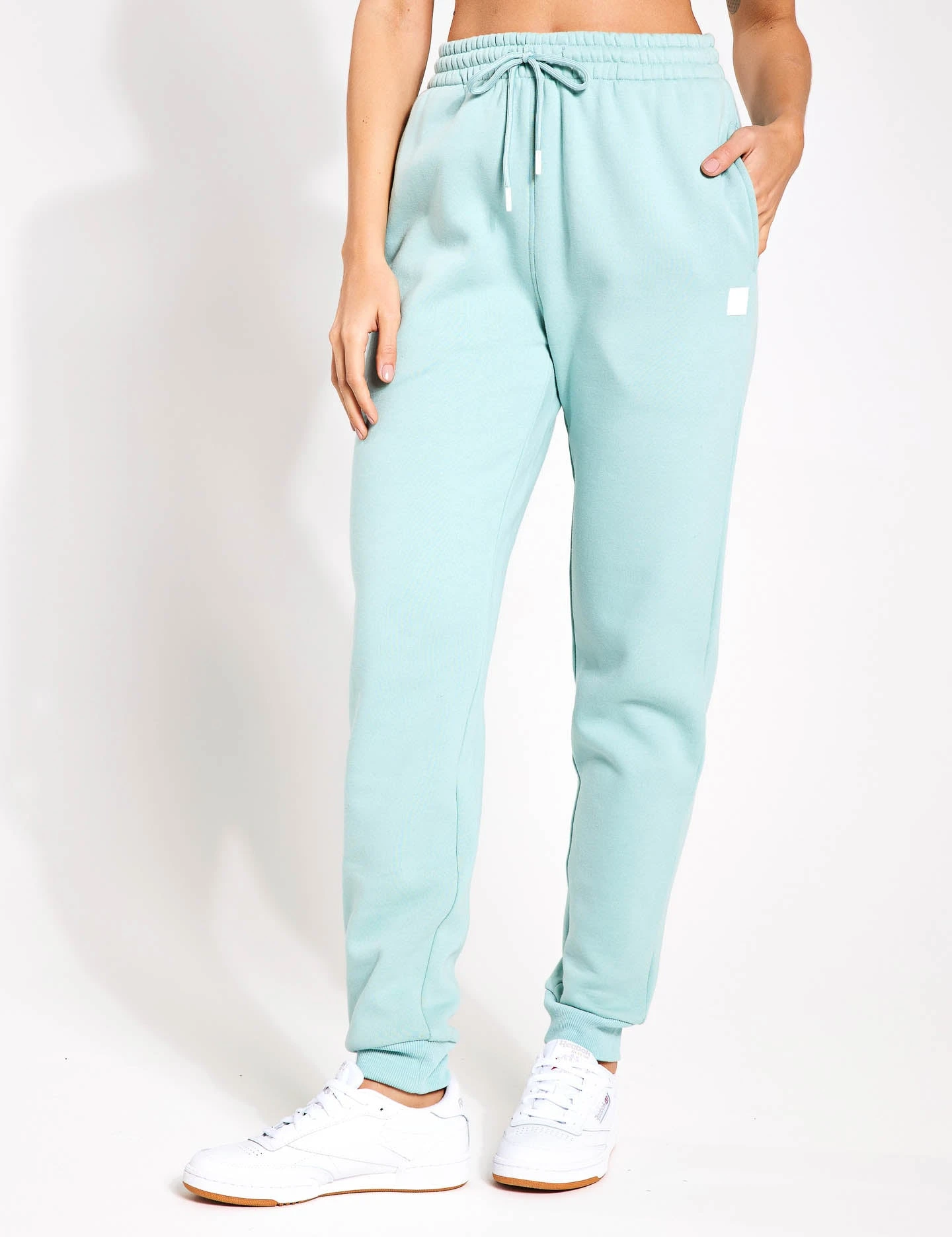 Millie Slim Fleece Track Pant - Sage Green 3 Millie Slim Fleece Track Pant - Sage Green