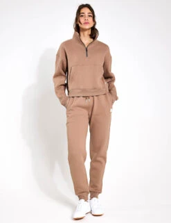 Rihanna Sweat - Taupe 9 Rihanna Sweat - Taupe -The Sports Edit Store Lilybod RIHANNA 1 4 ZIP UP SWEAT LT77 TP Taupe 0009