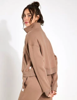 Rihanna Sweat - Taupe 7 Rihanna Sweat - Taupe -The Sports Edit Store Lilybod RIHANNA 1 4 ZIP UP SWEAT LT77 TP Taupe 0020