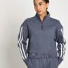 Rihanna Stripe Sweat - Charcoal -The Sports Edit Store Lilybod RIHANNA Stripe 2 Sweat LT127 CHW Charcoal stripe 0044