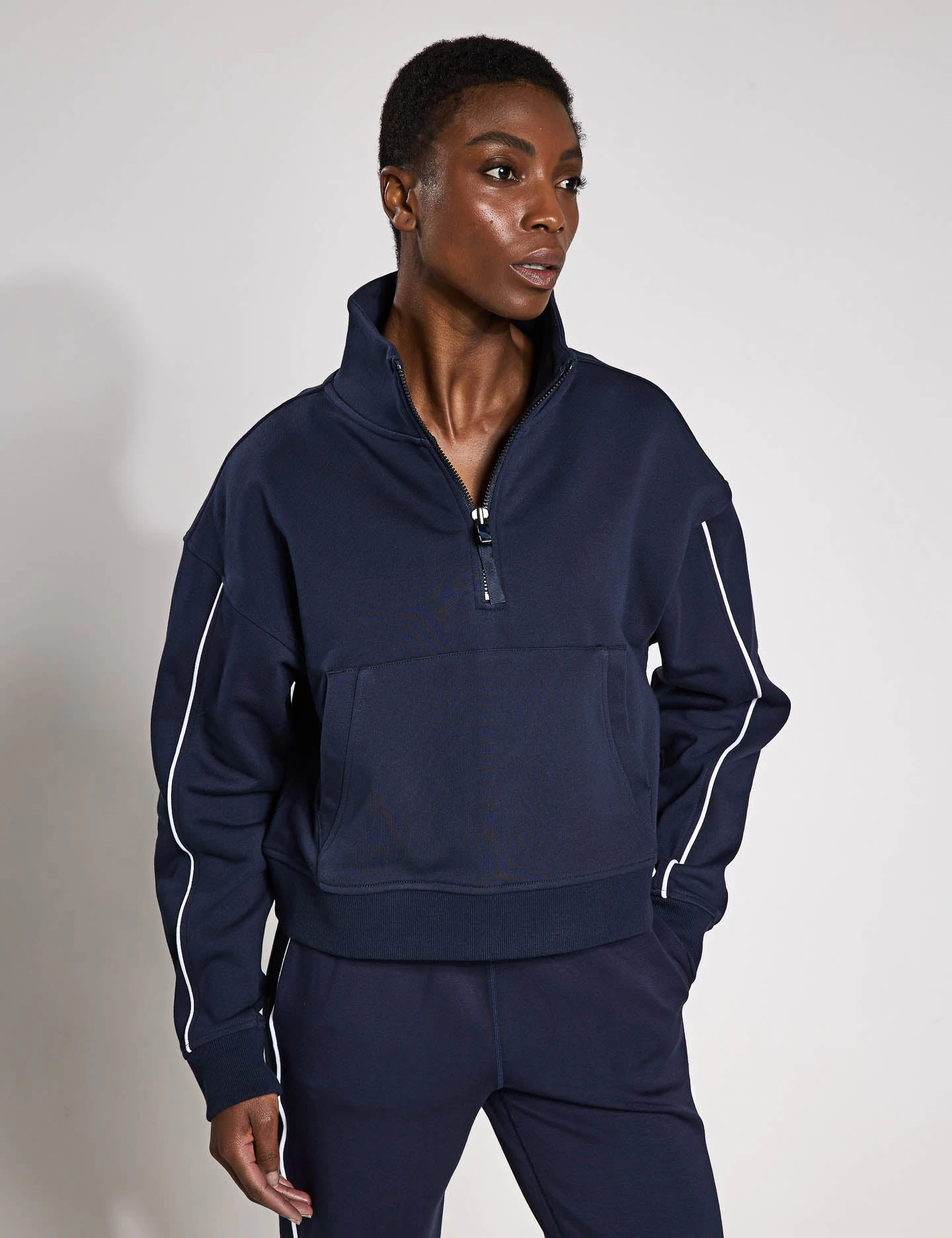 Rihanna Sweat - Navy Blue/White Piping 7 Rihanna Sweat - Navy Blue/White Piping - Image 5