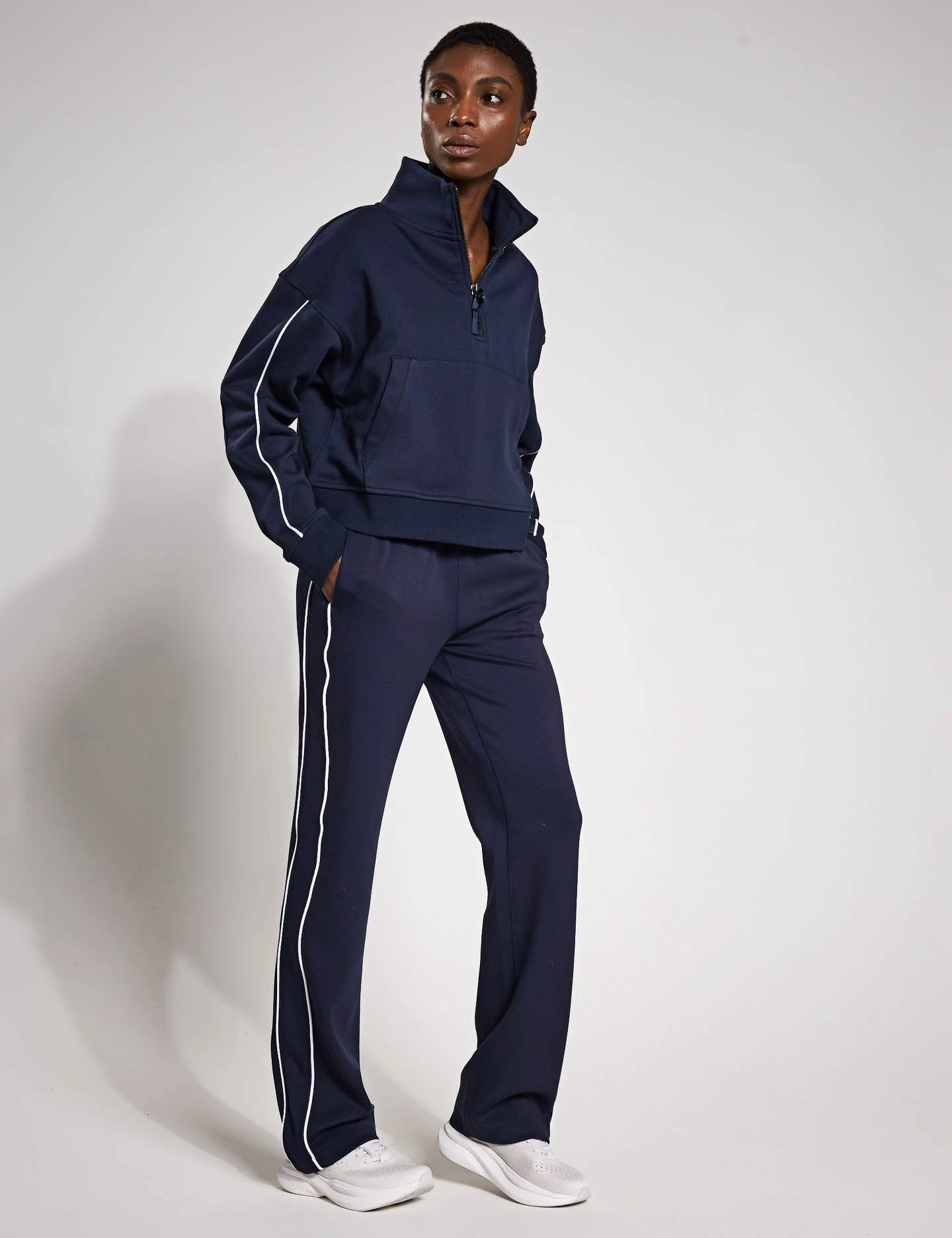 Rihanna Sweat - Navy Blue/White Piping 8 Rihanna Sweat - Navy Blue/White Piping - Image 6