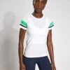 Willow Tee - White/Green -The Sports Edit Store Lilybod WILLOW Tee White Green LT116 WT GRN 0001