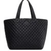 MZ Wallace Large Metro Tote - Black Quilted Travel and Gym Bag -The Sports Edit Store MZ wallace large metro tote black