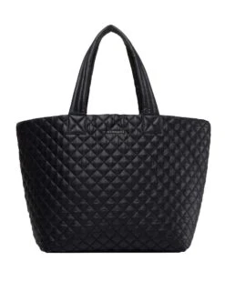 MZ Wallace Large Metro Tote - Black Quilted Travel and Gym Bag