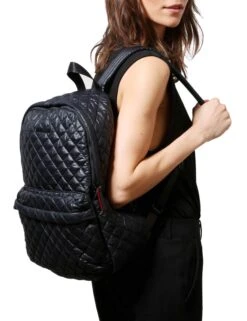 MZ Wallace Medium Metro Backpack - Black Oxford -The Sports Edit Store MZ2