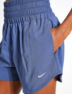 Nike One Ultra High 3" Brief-Lined Shorts - Diffused Blue/Reflective Silver -The Sports Edit Store NIKE one ultra high 3in brief lined shorts dx6642 Blue Silver 0017