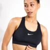 Nike Swoosh Medium Support Bra - Black/White
