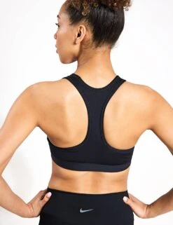 The Sports Edit Store -The Sports Edit Store NIKE swoosh medium support bra black white dx6821 010 DX6821 010S 0042