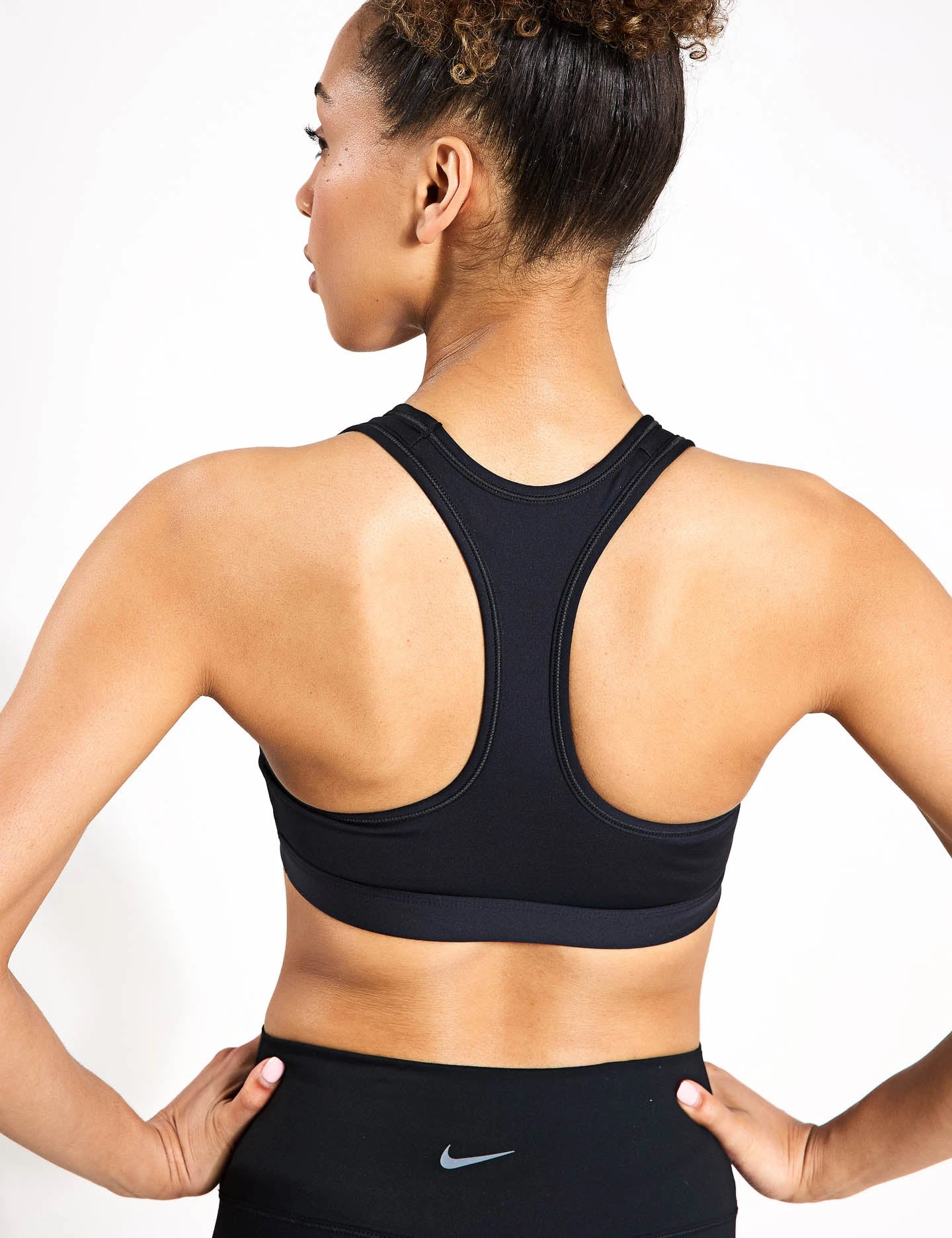 Nike Swoosh Medium Support Bra - Black/White 4 Nike Swoosh Medium Support Bra - Black/White - Image 2