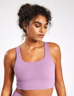 Nike Alate Ellipse Longline Bra - Violet Dust/White