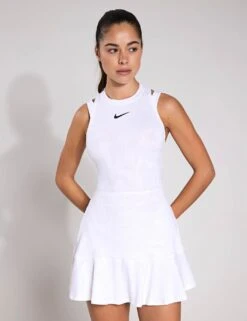 NikeCourt Slam Dri-FIT Tennis Dress - White/Black