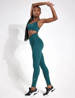 Nike One Leggings - Deep Jungle/White -The Sports Edit Store Nike One Leggings dm7278 328 Jungle White 0009