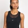 Nike Pro Dri-FIT Cropped Tank Top - Black/White -The Sports Edit Store Nike Pro Dri FIT Cropped Tank Top HJ1192 010S Black White 0002