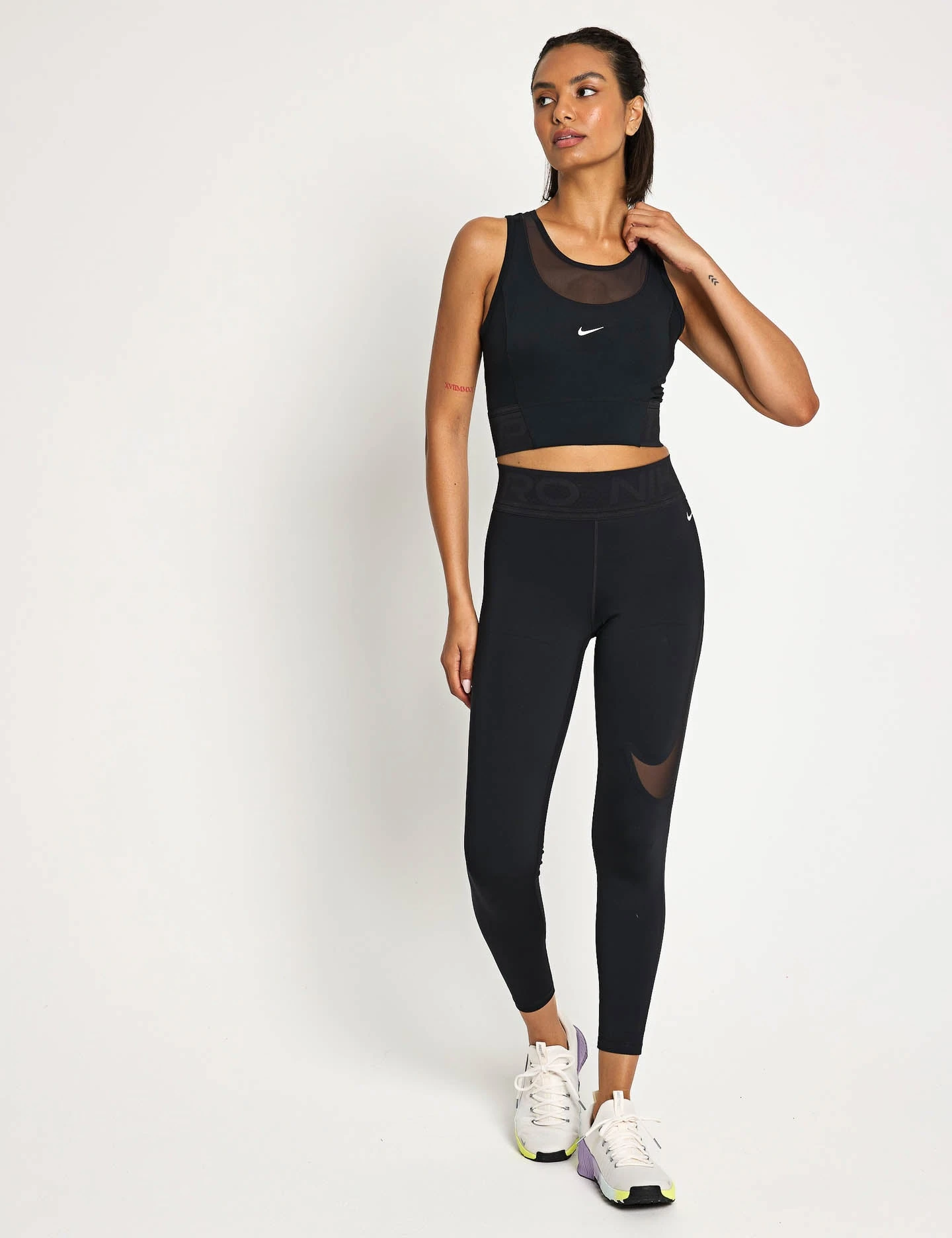 Nike Pro Sculpt High Waisted Full-Length Leggings - Black/White 7 Nike Pro Sculpt High Waisted Full-Length Leggings - Black/White - Image 5