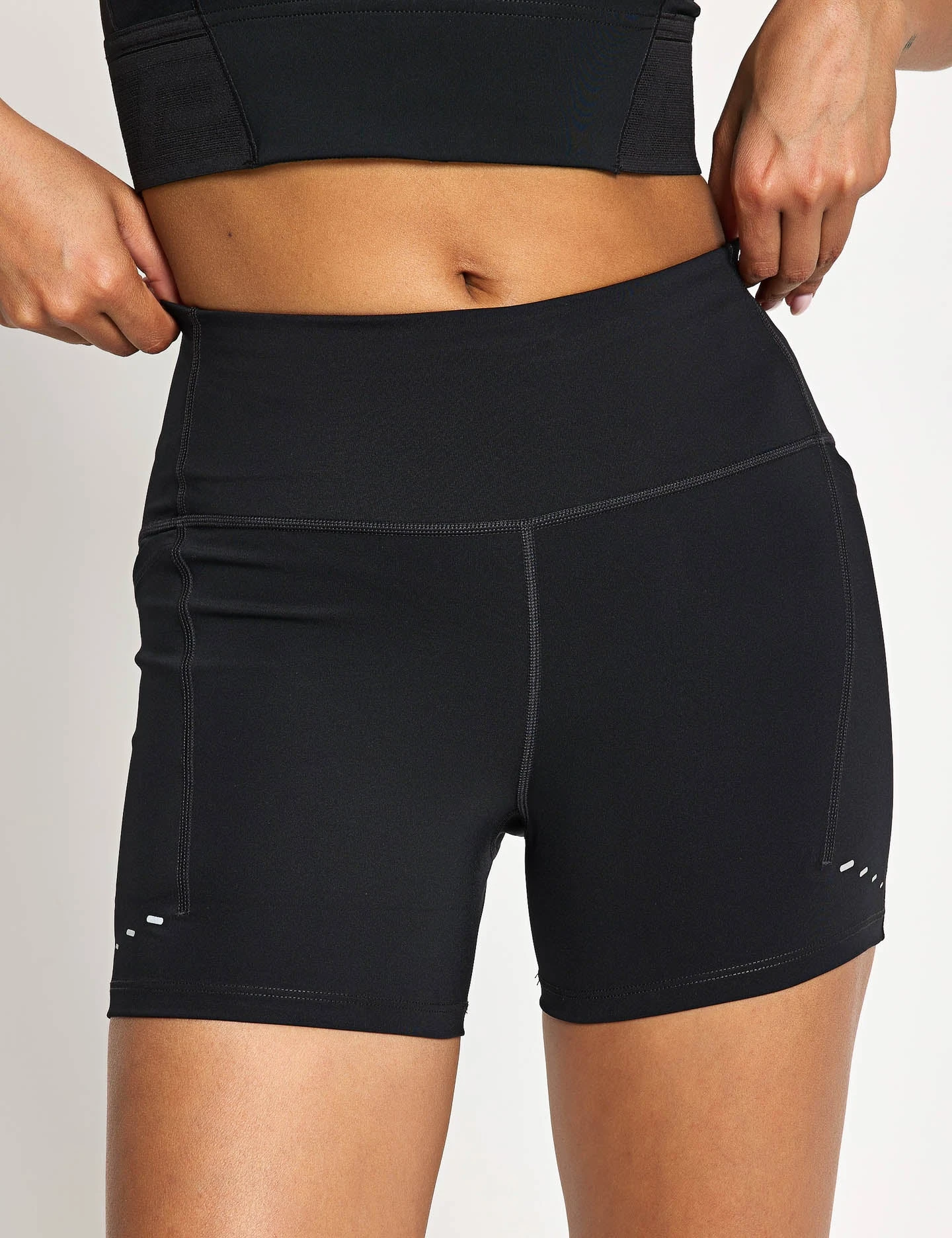 Nike Swift High Waisted 4" Tight Running Shorts - Black/Reflective Silver 3 Nike Swift High Waisted 4" Tight Running Shorts - Black/Reflective Silver