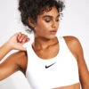 Nike Swoosh High Support Bra - White/Black -The Sports Edit Store Nike Swoosh High Support Bra dx6815 100 White Black 0003