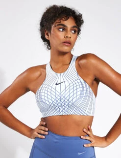 Nike Swoosh Phoenix Sports Bra - Blue Tint/Diffused Blue