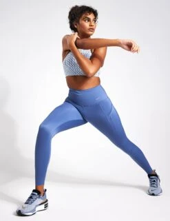 Nike Go High Waisted Leggings - Diffused Blue/Black -The Sports Edit Store Nike Swoosh Phoenix Sports Bra dv9994 423 Blue 0021