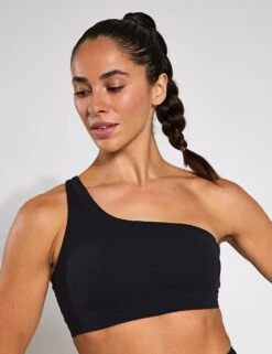 Nike Zenvy Asymmetrical Light-Support Sports Bra - Black -The Sports Edit Store Nike Zenvy Asymmetrical Light Support Sports Bra Black HQ9182 010S 0003