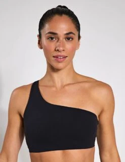 Nike Zenvy Asymmetrical Light-Support Sports Bra - Black