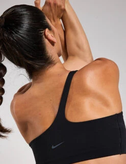 Nike Zenvy Asymmetrical Light-Support Sports Bra - Black -The Sports Edit Store Nike Zenvy Asymmetrical Light Support Sports Bra Black HQ9182 010S 0030