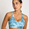 Nike Zenvy Light Support Printed Sports Bra - Smokey Blue/White -The Sports Edit Store Nike Zenvy Light Support Printed Sports Bra HF5423 006S Smokey Blue White 0005