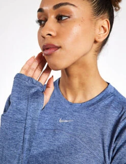 Nike Dri-FIT Swift Element UV Crew Neck Top - Ashen Slate/Reflective Silver -The Sports Edit Store Nike nike dri fit swift element UV crew neck top ashen slate fp4297 493 0026
