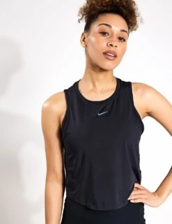 Nike One Classic Dri-FIT Cropped Tank Top - Black