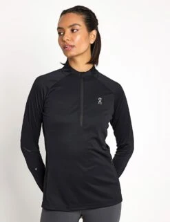 On Running Climate Shirt - Black | Technical Long-Sleeve Running Top