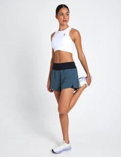 On Running Performance Track Shorts in Stone -The Sports Edit Store ON Running Running Shorts Stone 1WE11950297Stone 0024