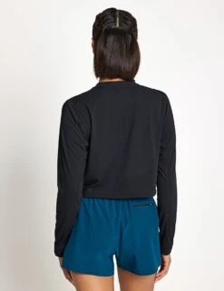 On Running Train Long-T Crop - Black -The Sports Edit Store ON Running Train Long T Crop 1WF12520553S Black 0016