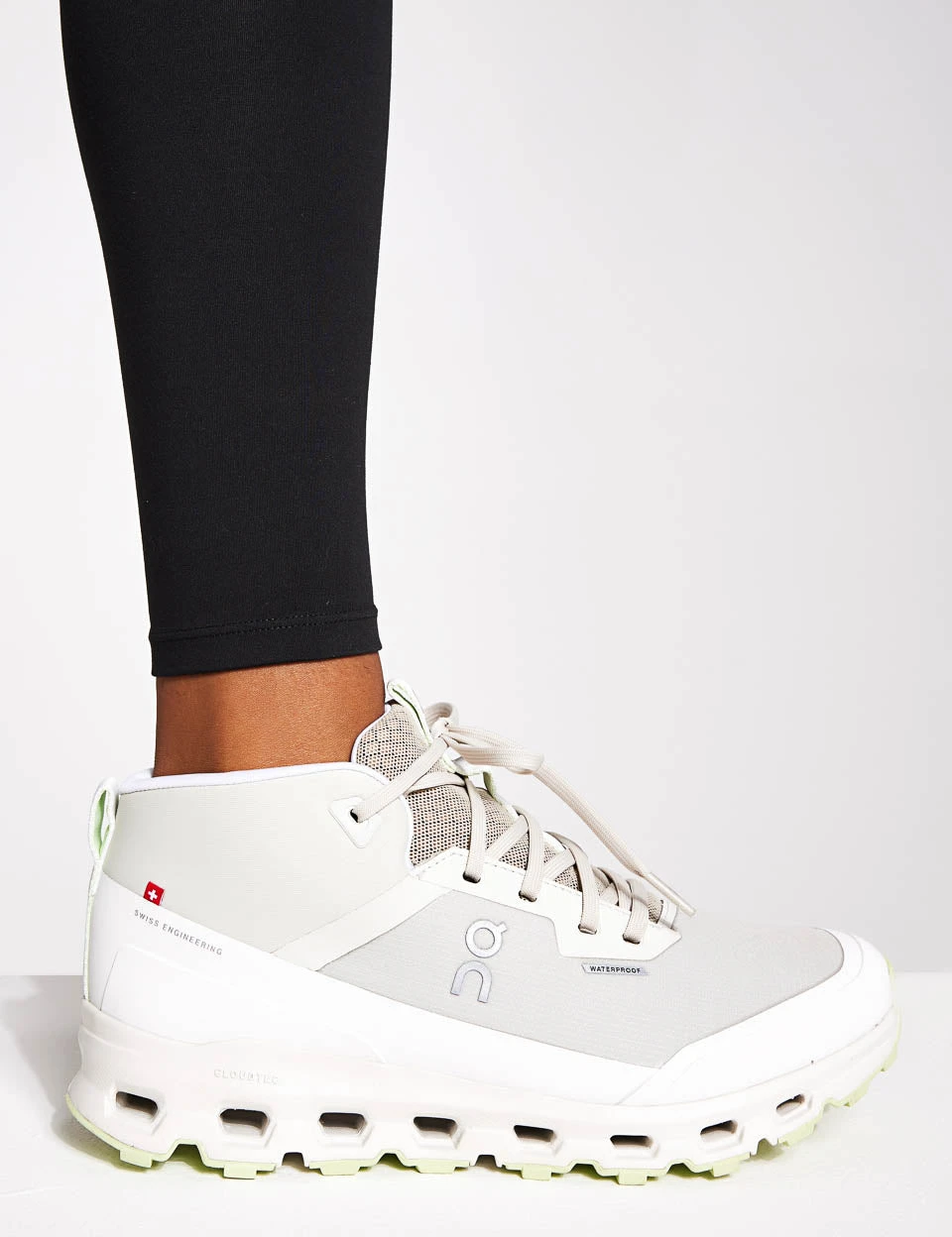 On Running Cloudroam Waterproof Shoes - Ice/Limelight 4 On Running Cloudroam Waterproof Shoes - Ice/Limelight - Image 2