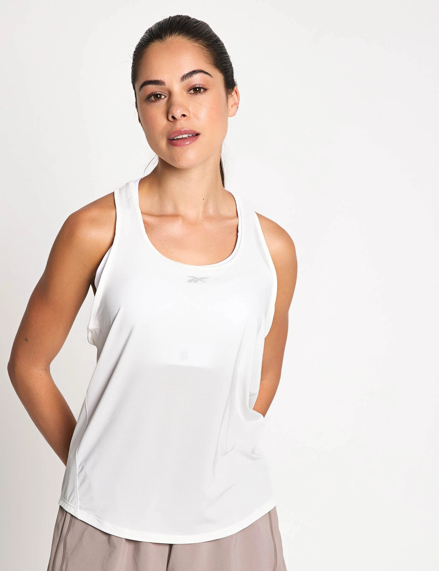 Reebok RBK-Chill Athletic Tank Top - Chalk 3 Reebok RBK-Chill Athletic Tank Top - Chalk