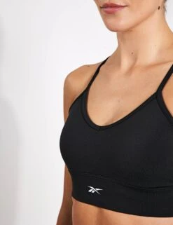 Reebok Workout Ready Sports Bra - Night Black -The Sports Edit Store Reebok ID TRAIN TRI BACK BRA 100005161 NGHBLK 0032