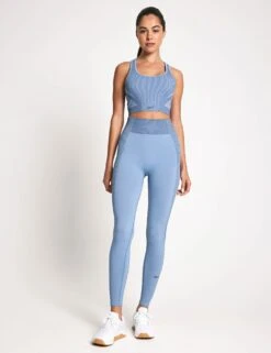 Reebok Lab Seamless Bra - Blue -The Sports Edit Store Reebok Reebok Lab Seamless Bra Blue 100221558 S 0022