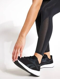 Reebok Running Vector Leggings - Night Black 9 Reebok Running Vector Leggings - Night Black -The Sports Edit Store Reebok Running Vector Leggings Night Black 100075408 Night Black 0005