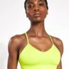 Reebok Workout Ready Sports Bra - Acid Yellow/White -The Sports Edit Store Reebok Workout Ready Sports Bra 100076262 ACIYEL WHITE Acid Yellow 0042